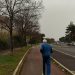 Man running in the cycle path - 2024 - Matteo del Piano.